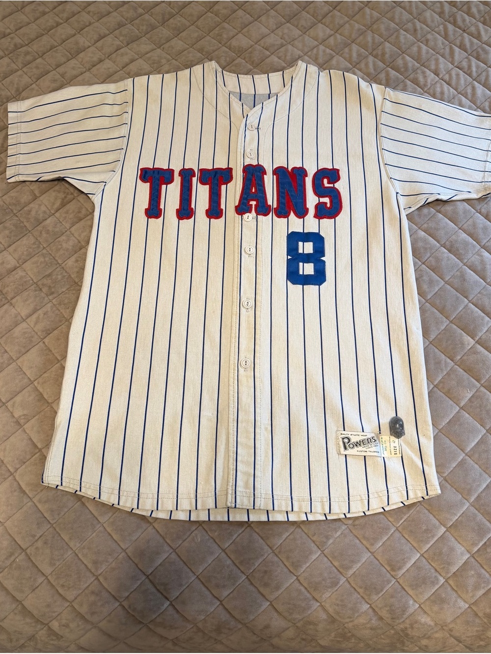 Vintage 70s 80s Powers Mfg Co Pinstripe Baseball Jersey